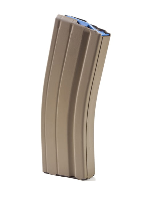 Ammunition Storage Components AR-15 6.5 Grendel Stainless Steel Magazine 25 Round blocked to 10 Round FDE Marlube/Blue Follower - Ammunition Storage Components