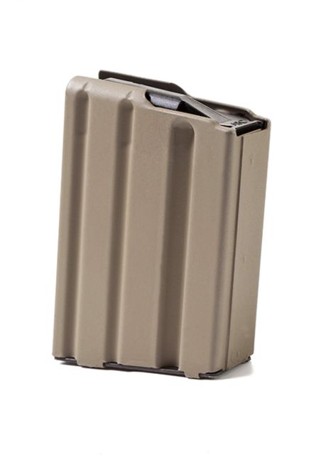 unition Storage Components AR-15 .223/5.56 Stainless Steel Magazine 10 Round FDE Marlube/Black Follower Ammo