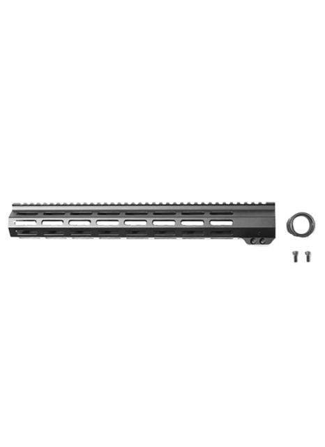 Ammunition Storage Components AR-15 Free Float MLOK Handguard with Aluminum Barrel Nut 15in Hardcoat Anodize Black - Ammunition Storage Components