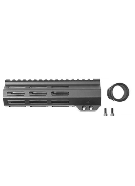 Ammunition Storage Components AR-15 Free Float MLOK Handguard with Aluminum Barrel Nut 7in Hardcoat Anodize Black - Ammunition Storage Components