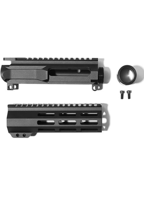 Ammunition Storage Components AR-15 Billet Slick Side Upper Receiver 7in Free Float MLOK Handguard Combo Black - Ammunition Storage Components