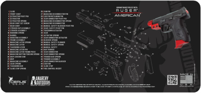 Anarchy Outdoors Ruger American 9mm Black 12" x 27" x 1/8" - Anarchy Outdoors
