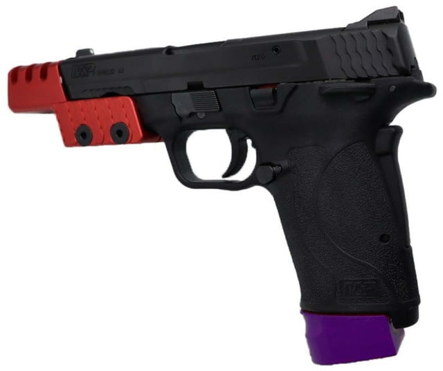 Anarchy Outdoors Smith & Wesson M&P Shield 9mm Magazine Extension +2 w/ Pinky Rest Purple 2RD - Anarchy Outdoors