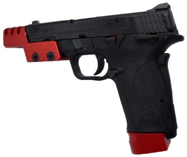 Anarchy Outdoors Smith & Wesson M&P Shield 9mm Magazine Extension +2 w/ Pinky Rest Red 2RD - Anarchy Outdoors