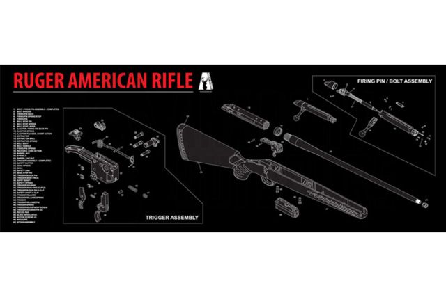 Anarchy Outdoors Cleaning Mat Ruger American Rifle Black RARCM - Anarchy Outdoors
