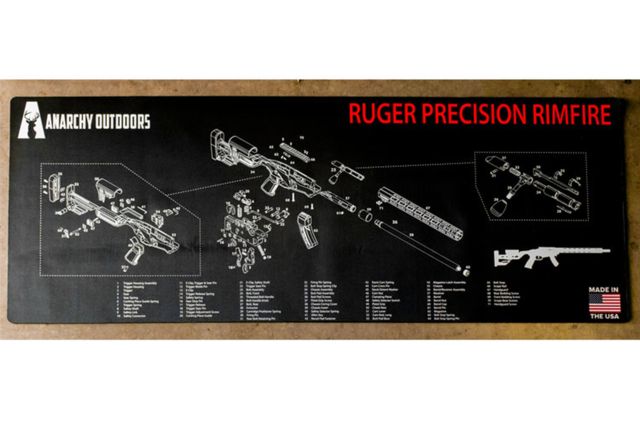Anarchy Outdoors Cleaning Mat Ruger Precision Rifle Rimfire Black RPRR-CM - Anarchy Outdoors