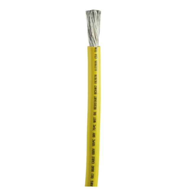 Ancor Yellow 1/0 AWG Battery Cable - Sold By The Foot One Size - Ancor