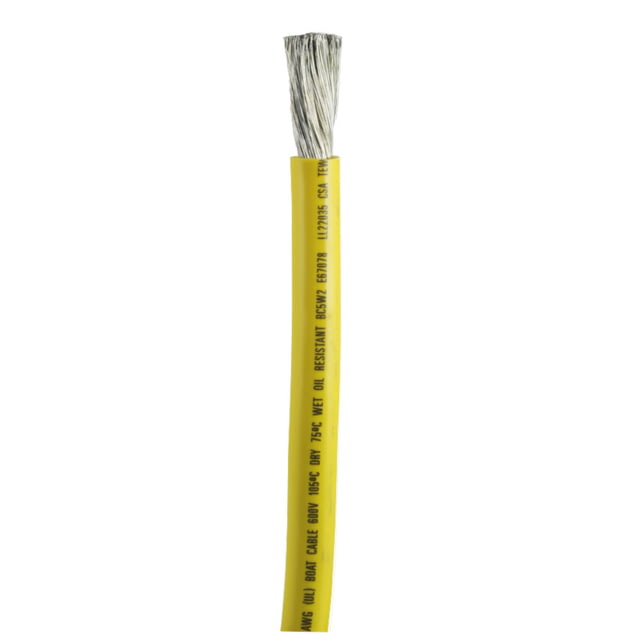 Ancor Yellow 2/0 AWG Battery Cable - Sold By The Foot One Size - Ancor