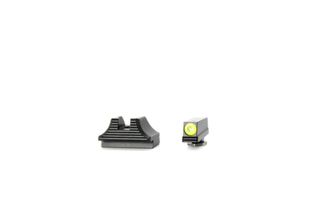 Angry Bear Arms RMR Cut Big Dot Fiber Optic Front Extra Tall Profile Serrated Glock 42 43 43X 48 MOS Fiber Optic Front Blank Rear Black