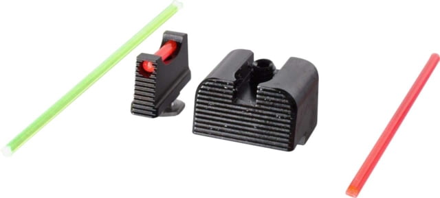 Angry Bear Arms Glock Bear Bones 42/43/43X/48 Fiber Optic Pistol Sights Tall Profile Small Frame Black - Angry Bear Arms