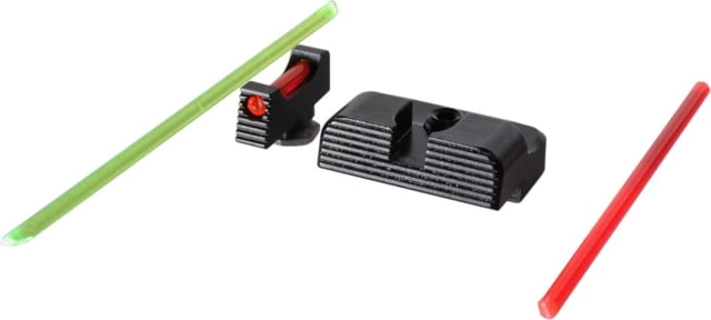 Angry Bear Arms Glock Bear Bones Fiber Optic Pistol Sights Low Profile Serrated Small Frame Black - Angry Bear Arms