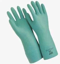 Ansell Healthcare Sol-Vex Nitrile Gloves Ansell 33 Cm 13" Length 15 Mil Thickness Flock-Lined Pack