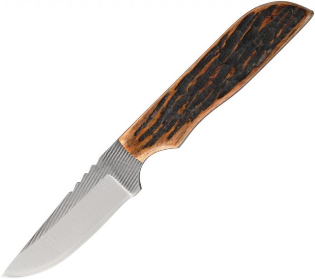 Anza 7.25 Inch Fixed Blade Knife Amber Bone Leather Belt Sheath SP-3 AJB - Anza