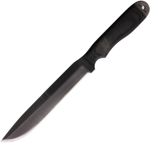 Anza Dune Field Micarta Fixed Blade Knife 12.5in Overall 7.5in Stainless Steel Blade Black Micarta Handle Black Leather Belt Sheath DUNEFIELD - Anza