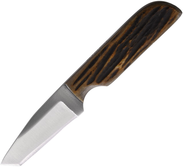 Anza Amber Bone Tanto Fixed Blade Knife 6.5in Overall 2.63in Stainless Steel Tanto Blade Amber Bone Handle Brown Leather Belt Sheath WKR1 AJB - Anza
