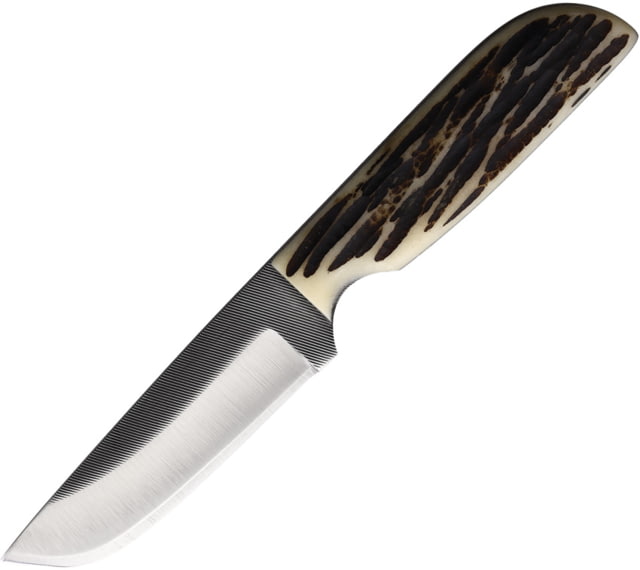 Anza LJ Bone Fixed Blade Knife 7.75in Overall 3.75in Stainless Steel Blade LJ Bone Handle Brown Leather Belt Sheath JWKR3 LJ BONE - Anza