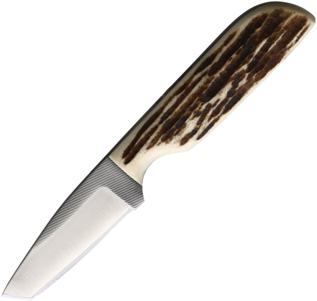 Anza LJ Bone Tanto Fixed Blade Knife 6.13in Overall 2.63in Stainless Steel Tanto Blade LJ Bone Handle Brown Leather Belt Sheath WKR1 LJ BONE - Anza