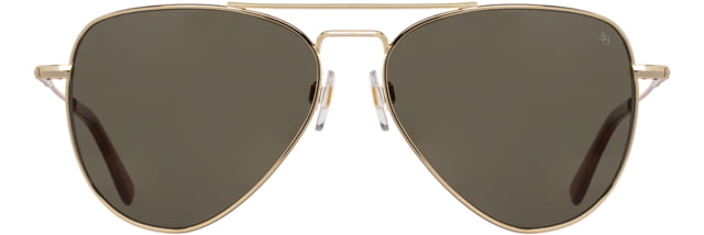 AO Fletcher Sunglasses Gold Frame Calobar Green AOLite Nylon Lens - 59-15-145 - Ao