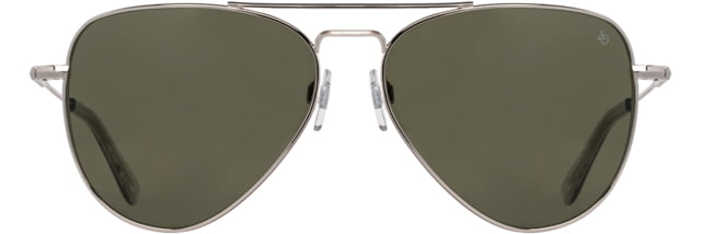 AO Fletcher Sunglasses Silver Frame Calobar Green AOLite Nylon Lens - 59-15-145 - Ao