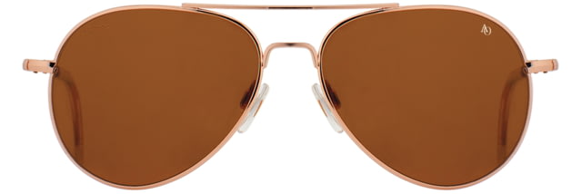 AO General Sunglasses Rose Gold Cosmetan Brown SkyMaster Glass Lenses Polarized 58-14-145 B52.5 - Ao
