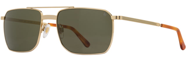 AO Geoffrey Sunglasses - Men's Gold Calobar Green AOLite Nylon Lenses Gold / Calobar Green Polalrized Lens 58-18-145 - Ao