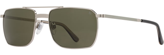 AO Geoffrey Sunglasses - Men's Silver Calobar Green AOLite Nylon Lenses Silver / Calobar Green Polarized Lens 58-18-145 - Ao