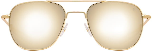AO Original Pilot Sunglasses Gold Frame 52 mm SunFlash Gold Mirror SkyMaster Glass Lenses Bayonet Temple738921564508 - Ao