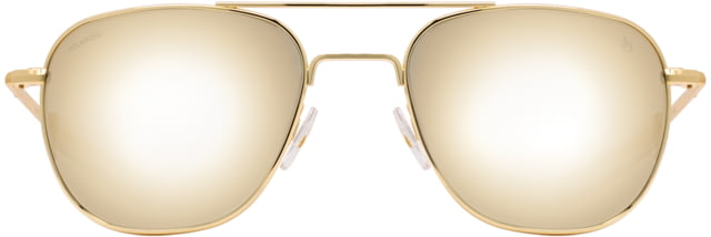 AO Original Pilot Sunglasses Gold Frame 52 mm SunFlash Gold Mirror SkyMaster Glass Lenses Bayonet Temple Polarized 738921564515 - Ao