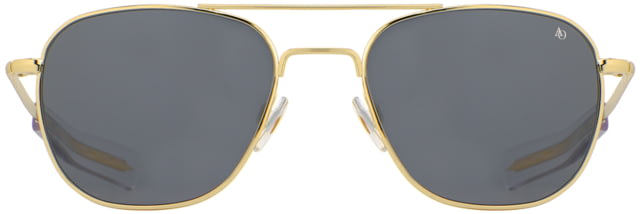AO Original Pilot Sunglasses Gold Frame 57 mm True Color Gray AOLite Nylon Lenses Bayonet Temple738921549680 - Ao