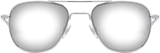 AO Original Pilot Sunglasses Silver Frame 52 mm SunFlash Silver Mirror AOLite Nylon Lenses Bayonet Temple738921564645 - Ao