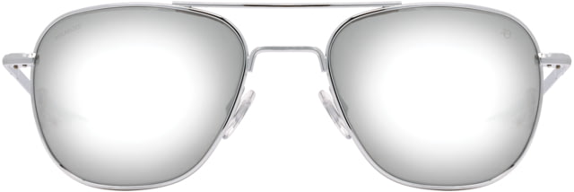 AO Original Pilot Sunglasses Silver Frame 52 mm SunFlash Silver Mirror AOLite Nylon Lenses Bayonet Temple Polarized 738921564652 - Ao