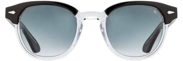 AO Times Sunglasses Black Crystal Frame SunVogue Gray Gradient AOLite Nylon Lens - Polarized - 49-21-145 - Ao