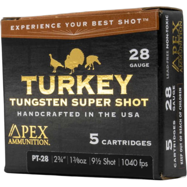 Apex Turkey TSS Greenleaf 410 ga 7/8 oz 3 in Shotgun Ammo #9 & 10 5 Rounds 1103566 - Apex Ammunition