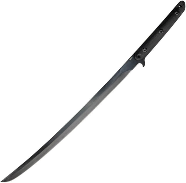 APOC by Dragon King Survival Wakizashi Sword by Gus Trim 18.5in 9260 Spring Steel Black Oxide Coated Blade Black G10 Handle - Apoc By Dragon King