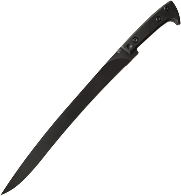 APOC by Dragon King Survival Yataghan Knife 17" black oxide coated 9260 steel blade Black G10 handle - Apoc By Dragon King