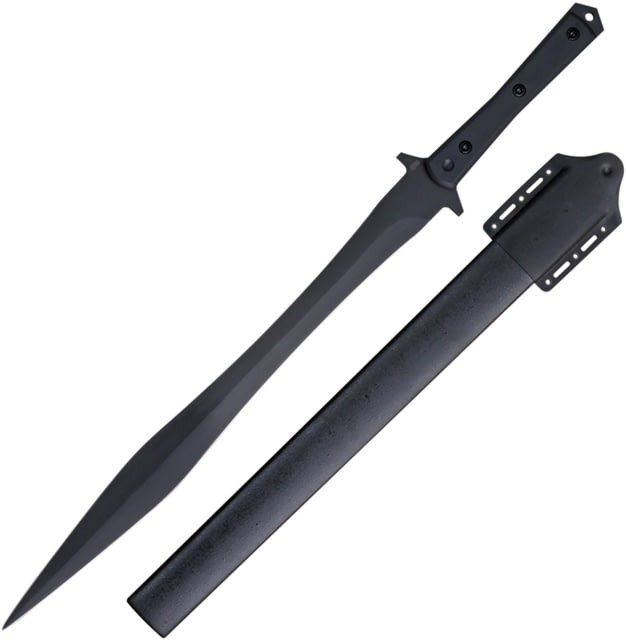 APOC by Dragon King Wasteland Gladius Sword 32.5in Overall 23.5in Black Double Edge SS Blade Black G10 Handle SS Guard Glass Breaker Black Nylon - Apoc By Dragon King