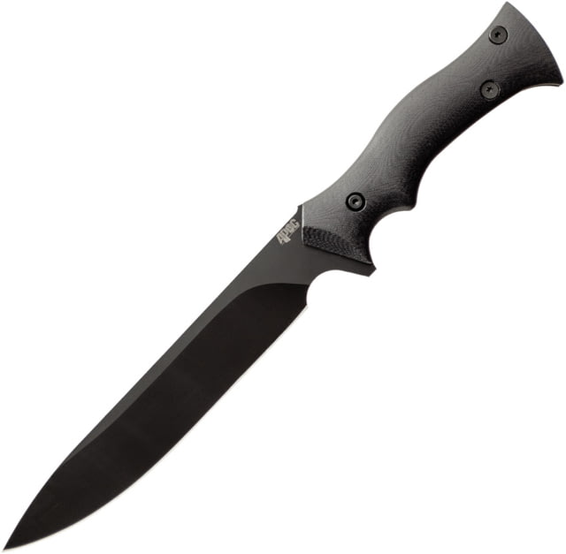 APOC by Dragon King Wayward Camper Knife 6.63" black oxide coated 9260 steel blade Black G10 handle - Apoc By Dragon King