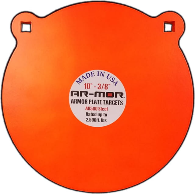 AR-MOR 10 in Steel Gong Targets 3/8 in Thick Steel Orange - Ar-Mor Targets