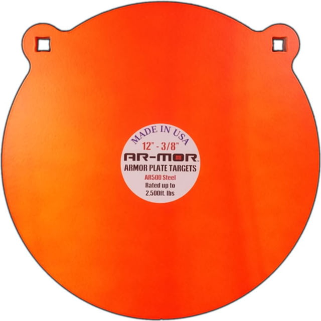 AR-MOR 12 in Steel Gong Targets 3/8 in Thick Steel Orange - Ar-Mor Targets
