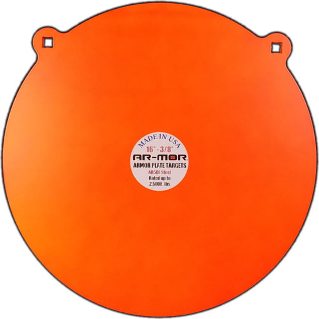 AR-MOR 16 in Steel Gong Targets 3/8 in Thick Steel Orange - Ar-Mor Targets