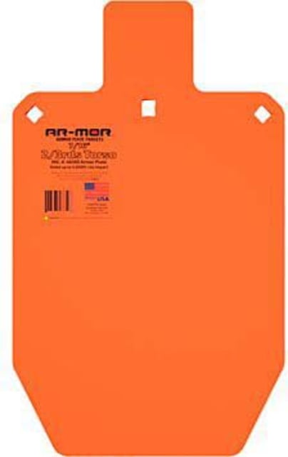 Ar-mor 23in MIL41600 66percent Ipsc Torso 7/16in Thick Target Orange - Ar-Mor