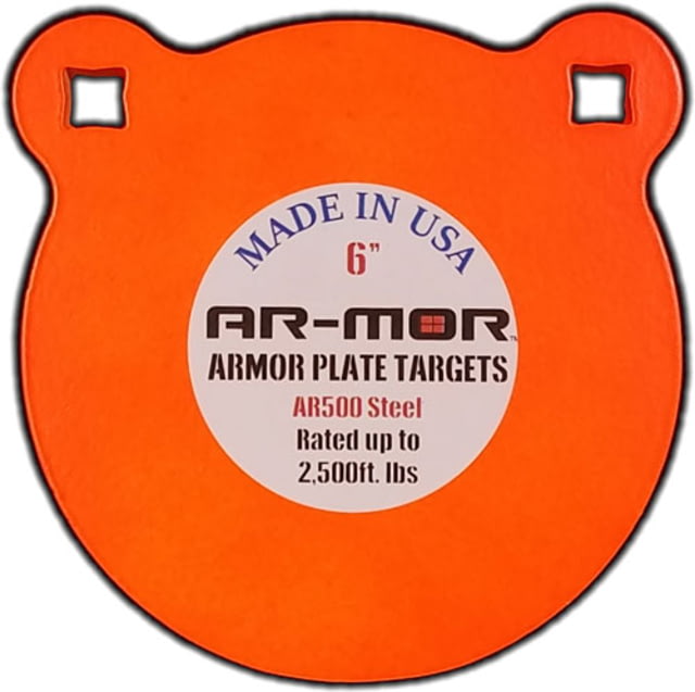 AR-MOR 6 in Steel Gong Targets 1/2 in Thick Steel Orange - Ar-Mor Targets