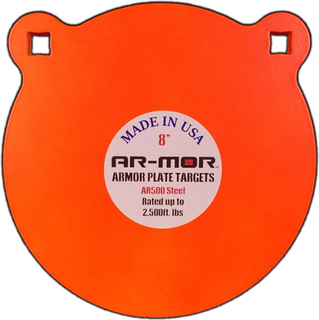 AR-MOR 8 in Steel Gong Targets 1/2 in Thick Steel Orange - Ar-Mor Targets