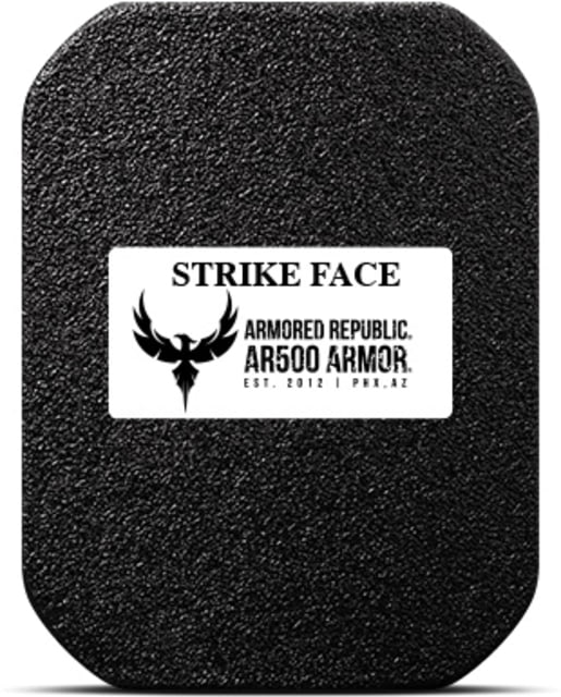 AR500 Armor A1 Armor Plates Threat Level III+ 6 x 8 Build Up Coat Black - Ar500 Armor