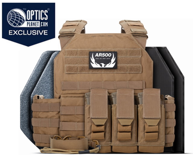 AR500 Armor Testudo Lite Plate Carrier Bundle, Coyote, 11468