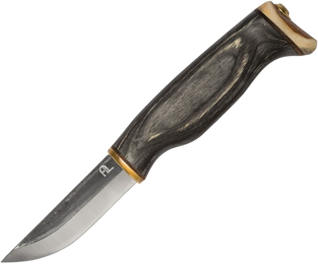 Arctic Legend Handicraft Birch Natural Fixed Blade Knife 7.75in Overall 3in Natural Finish Carbon Steel Blade Black Birch Wood Handle Black Leather - Arctic Legend