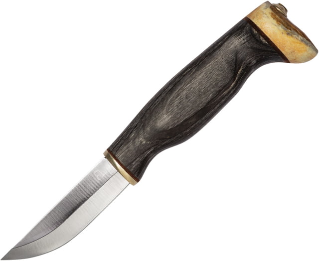 Arctic Legend Handicraft Birch Satin Fixed Blade Knife 7.75in Overall 3in Satin Stainless Steel Blade Black Birch Wood Handle Black Leather Belt - Arctic Legend