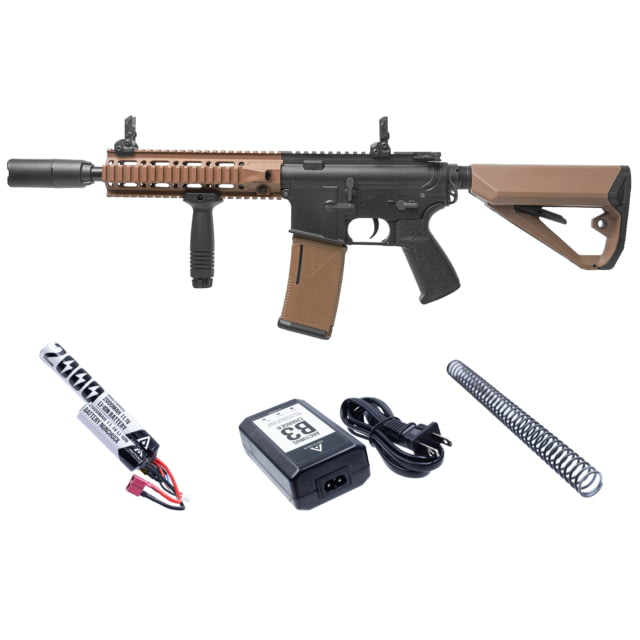 US Arcturus LWT MK-II CQB 10in AEG SPORT Starter Pack ARC SE Airsoft Gun, Black/Tan, AT-ST02-CQ-SE-BT-PK Tech Data