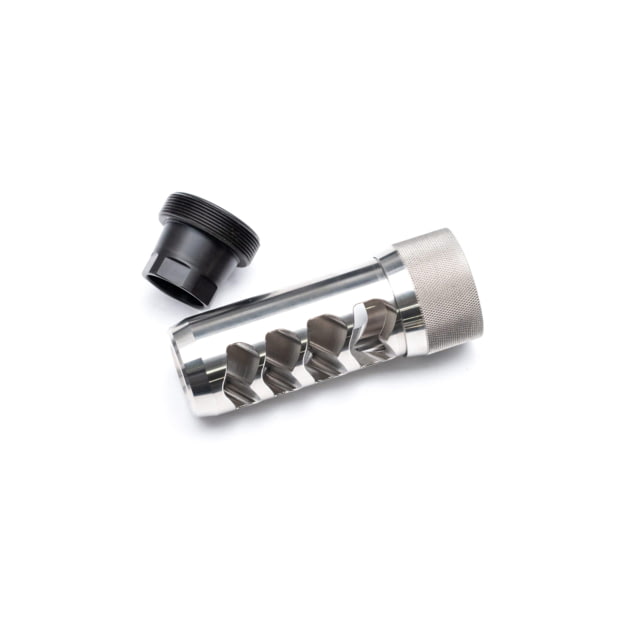Area 419 Sidewinder Magnum Self Timing Muzzle Brake, 338 Caliber, 3/4-24, Raw Stainless, 419-SW-338-SS-3424 by USA Area 419 Muzzle Brakes & Compensators