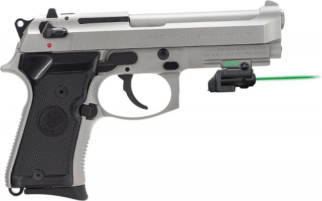 ArmaLaser GTO/FLX Finger Touch Green Laser Sight for Beretta M9/92/96 w/Rail Black - Armalaser